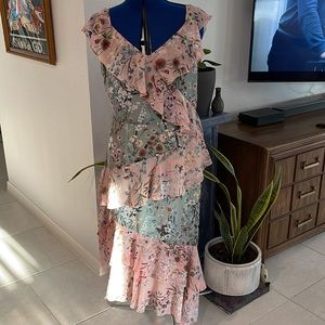 Floral ruffle dress